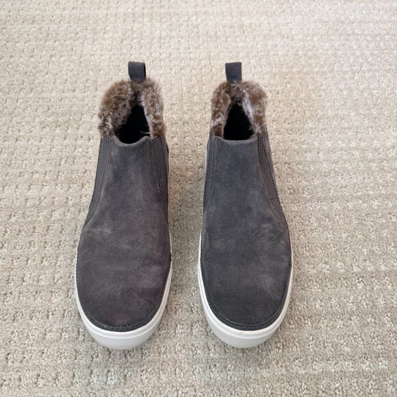 Toms Bryce Suede Slip On Sneaker with Faux Fur - Size 7 *LIKE NEW* - Picture 3 of 4